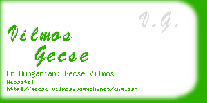 vilmos gecse business card